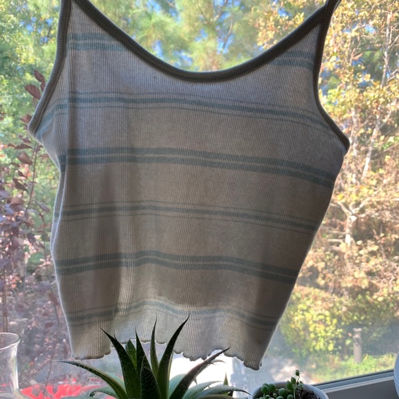 Pacsun light blue and white basic tank - Picture 1 of 2